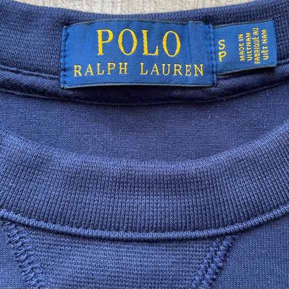 Polo Ralph Lauren Big Pony Crest Stripe Equestrian Sweatshirt Mens Small - Picture 4 of 7